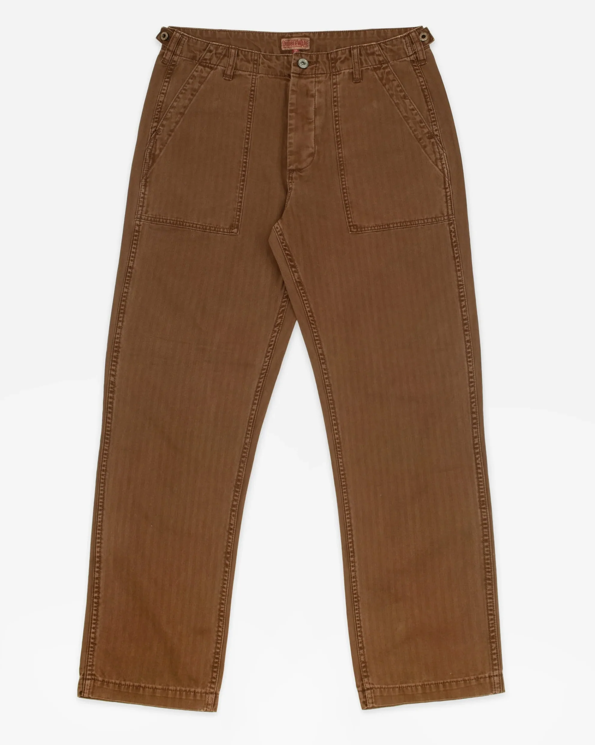 Herringbone Fatique Pant - Brown